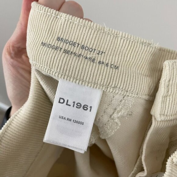 DL1961 Bridget Boot High Rise Instasculpt Crop Corduroy Pants Size 26 - Picture 4 of 8